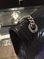 YSL MONOGRAM College Embossed Leather Black 5074 31cm - 2