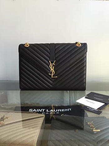 YSL MONOGRAM College Black Hardware Gold 5084 31cm