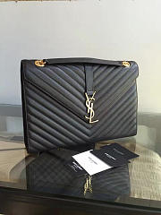 YSL MONOGRAM College Black Hardware Gold 5084 31cm - 2