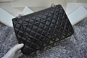 CHANEL Lambskin Leather Flap Bag Gold / Silver Hardware Black 33cm  - 6