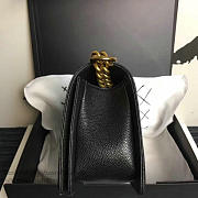 Chanel Medium Quilted Caviar Boy Bag Black Gold VS08406 25cm - 6