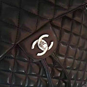 Chanel Quilted Lambskin Large Backpack Black Silver Hardware 170301 30.4cm  - 4