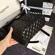 Chanel Quilted Lambskin Large Backpack Black Silver Hardware 170301 30.4cm  - 6