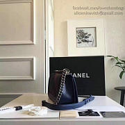 Chanel Medium Chevron Lambskin Quilted Boy Bag Red&Blue A13044 25cm - 2