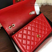 Chanel Quilted Lambskin Flap Bag Red A91365 25.5cm - 4
