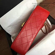 Chanel Quilted Lambskin Flap Bag Red A91365 25.5cm - 3