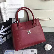 Chanel Calfskin Large Shopping Bag Burgundy A69929 27cm - 2