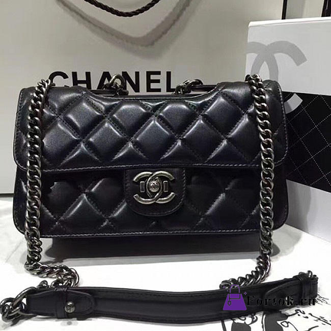 Chanel Quilted Calfskin Perfect Edge Silver Black A14041 26.5cm - 1