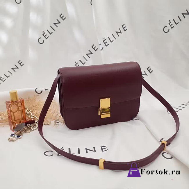 Celine Leather Classis Box 24cm  - 1