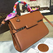 Delvaux Calfskin Mini Tempete Satchel Bronw 1467 21cm - 4