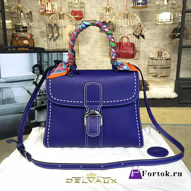 Delvaux MM Brillant Satchel Blue 1485 28cm  - 1