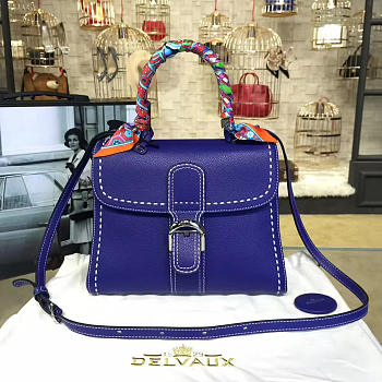 Delvaux MM Brillant Satchel Blue 1485 28cm 