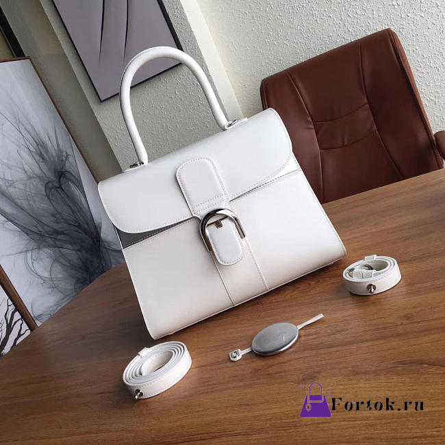 Delvaux MM Brillant Satchel White 1530 28cm - 1