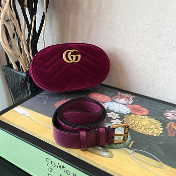 Gucci Marmont Pocket 2634 Red Wine 18cm