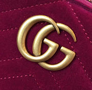 Gucci Marmont Pocket 2634 Red Wine 18cm - 4