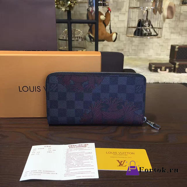 Louis Vuitton ZIPPY Wallet Blue 3163 - 1