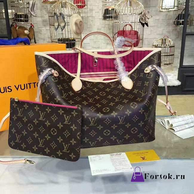 Louis Vuitton Neverfull MM Monogram Pivoine3290 32cm - 1