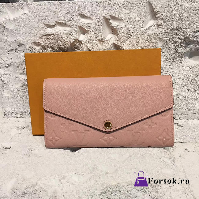 Louis Vuitton SARAH WALLET Rose poudre 3725 19cm - 1