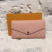 Louis Vuitton SARAH WALLET Rose poudre 3725 19cm - 1