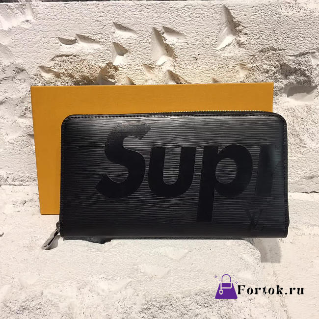Louis Vuitton supreme Zippy wallet noir 21.5cm - 1
