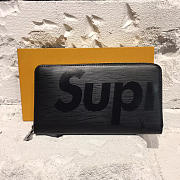 Louis Vuitton supreme Zippy wallet noir 21.5cm - 1