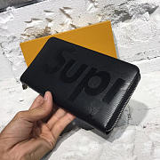 Louis Vuitton supreme Zippy wallet noir 21.5cm - 5