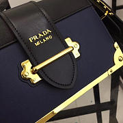 Prada Cahier Leather Shoulder Bag 1BD045 Blue - 5