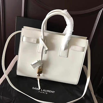 YSL Classic Sac-De-Jour White 4897 32cm 