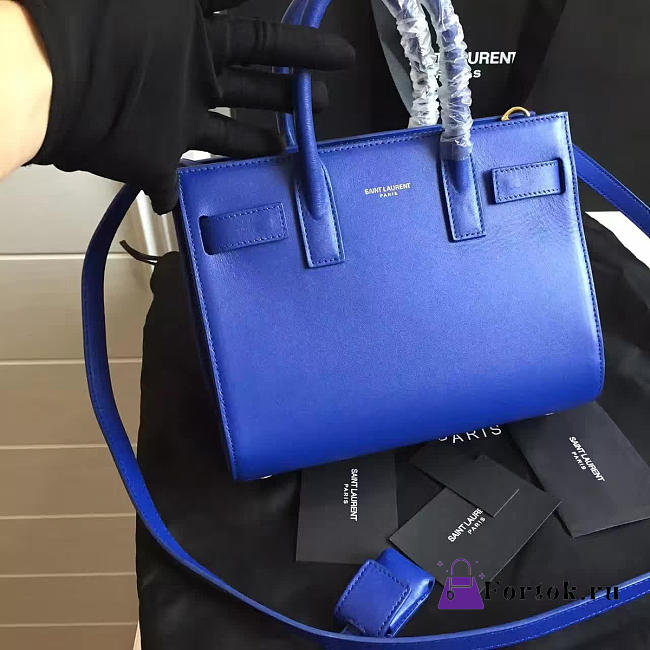 YSL Classic Sac-De-Jour Nano Blue 4915 22cm  - 1