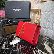 YSL MONOGRAM KATE GRAIN DE POUDRE EMBOSSED Red 4953 24cm - 5