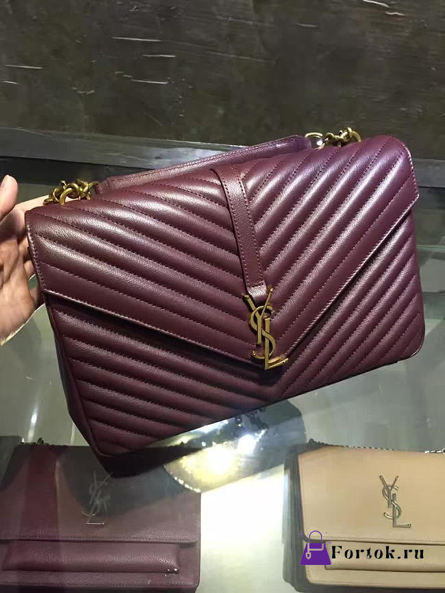 YSL MONOGRAM College Red Wine 5094 32cm - 1