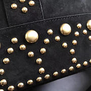 YSL Nubuck Leather Bucket bag Black 5139 24cm - 6