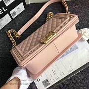 Chanel Lambskin Medium Boy Bag Pink A67086 25cm - 3