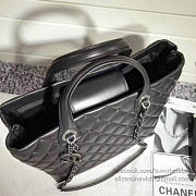 Chanel Caviar Quilted Lambskin Shopping Tote Bag Black 260301 30cm - 4