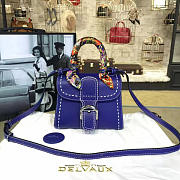Delvaux Mini Brillant Satchel Blue 1477 20cm - 6