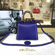 Delvaux Mini Brillant Satchel Blue 1477 20cm - 4