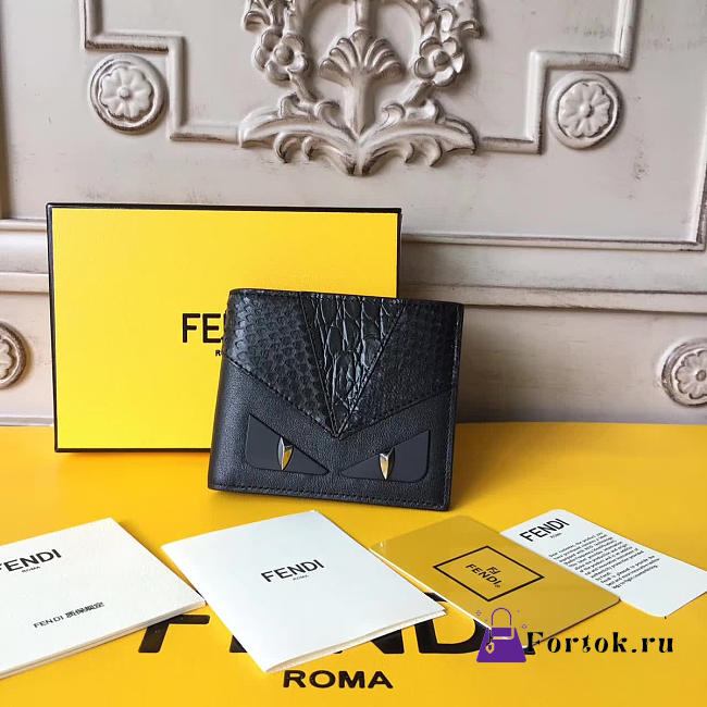 Fendi Wallet Black 1981 11cm - 1