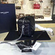 YSL CLASSIC TOY MONOGRAM BOWLING BB Black 4715 17cm  - 6