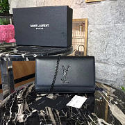 YSL MONOGRAM KATE GRAIN DE POUDRE EMBOSSED Black 4748 24cm - 6