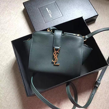 YSL toy Cabas Crossbody Leather Mallard Green 4827 16cm 