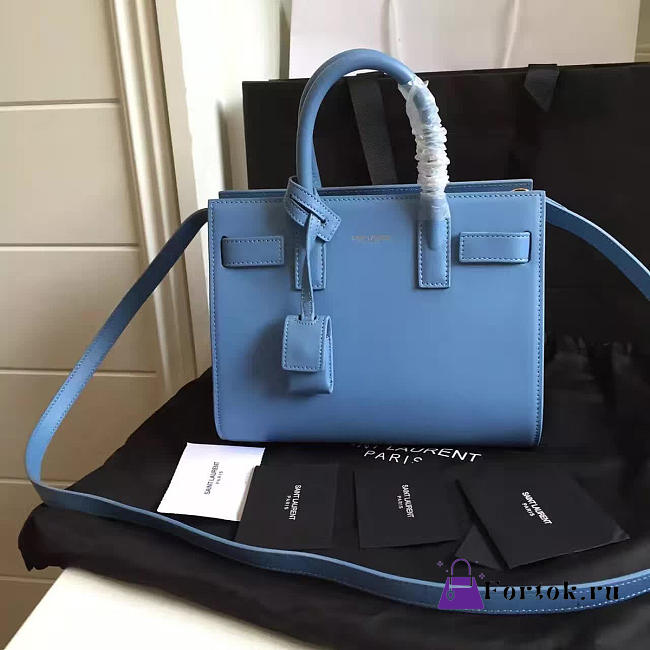 YSL Classic Sac-De-Jour Nano Light Blue 4883 22cm  - 1