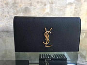 YSL MONOGRAM KATE Clutch GRAIN DE POUDRE EMBOSSED Black 4936 25cm  - 6