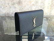 YSL MONOGRAM KATE Clutch GRAIN DE POUDRE EMBOSSED Black 4936 25cm  - 5