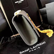 YSL MONOGRAM KATE Gold Tassel Smooth Leather Gray 4979 17cm - 4