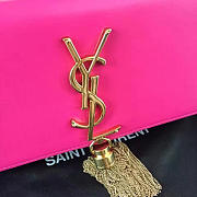 YSL MONOGRAM KATE Gold Tassel Smooth Leather Pink 4980 17cm  - 2