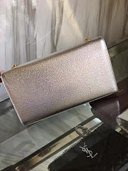 YSL MONOGRAM KATE Gold Hardware Silver Metallic 5009 24cm - 3