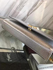 YSL MONOGRAM KATE Gold Hardware Silver Metallic 5009 24cm - 2