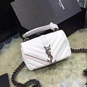 YSL Quilted MONOGRAM College White Hardware Metal 5069 18cm - 6