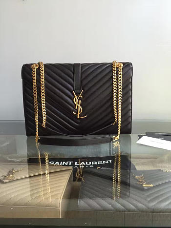 YSL MONOGRAM College Gold Hardware Black 5078 31cm