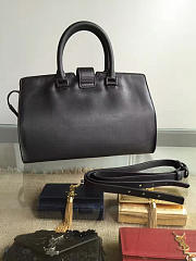 YSL CABAS Small in Smooth Leather Gray 5103 30cm - 4